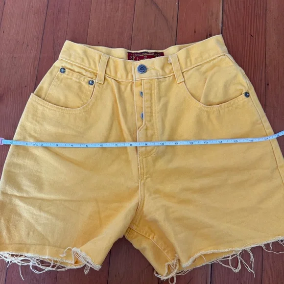 Vintage 80’s Yellow Bonjour Shorts - Picture 7 of 7